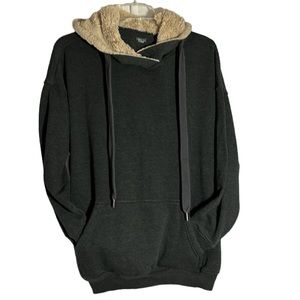Aerie hoody super comfy, fur-lined hoodie charcoal Gray Size S